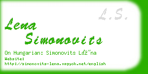 lena simonovits business card